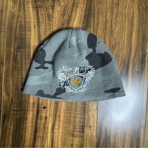 Y2K Grey camo beanie